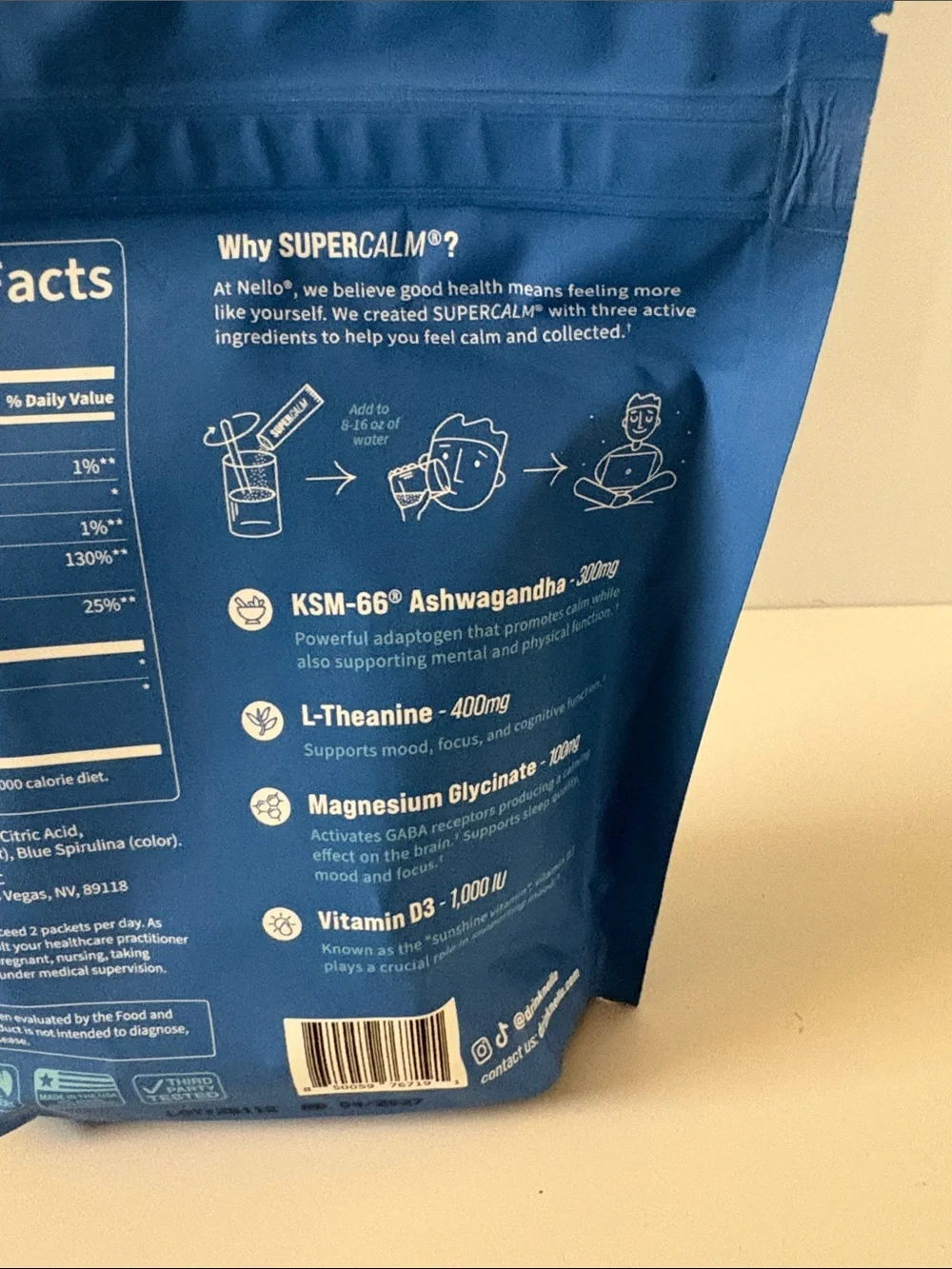SUPERCalm Calming Drink Mix - Blue (Blue Coconut)